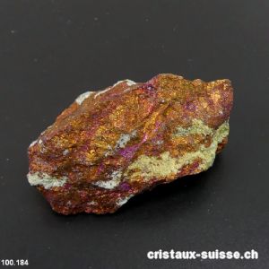 Chalcopyrite violet-doré du Mexique, brute. Pièce unique