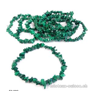 Bracelet Malachite, élastique 18 cm