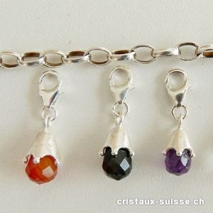 Charm Onyx noir et argent 925