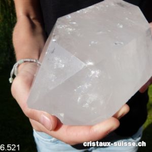 Cristal de roche biterminé GEANT. Pièce unique 2,939 Kilos