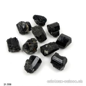 Tourmaline noire brute 1 à 2 cm. Qual. AB