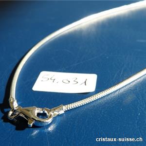 Chaîne Serpent ronde argent 925, L. 42 cm