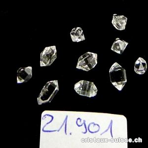 10 x Herkimer Diamant du Pakistan 2 à 4 mm. Qualité A