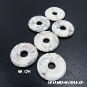 Magnésite - Howlite Donut 3 cm 