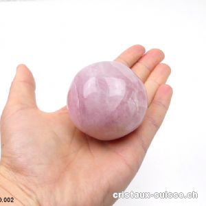 Quartz rose, forme arrondie à poser Ø 5 - 5,5 cm / 200 à 230 grammes