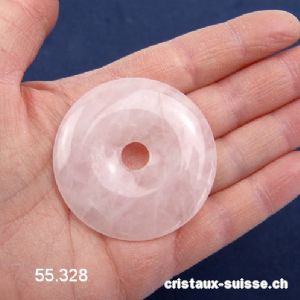 Quartz rose, donut 5 cm. OFFRE SPECIALE