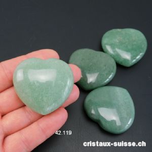 Coeur Aventurine verte 4,2 x 4 x 1,5 cm