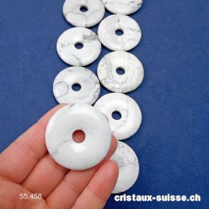 Magnésite - Howlite Donut 4 cm