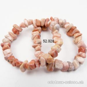 Bracelet Baryte mat 7 - 12 mm, élastique 18 - 19 cm