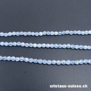 Rang Aigue-Marine 2,9 mm / 39 cm. Qual. A. FACETTÉ