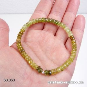 Bracelet Grenat Grossulaire facetté 5-6 mm/19-20 cm