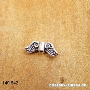 Ailes d'ange, Intercalaire argent 925 antique 11 x 4,5 mm