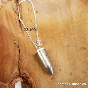 Pendule Pyrite env. 3 cm en argent 925