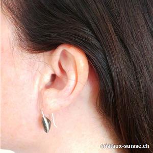 Boucles d'oreilles Labradorite, ovale facetté bleu - vert en argent 925