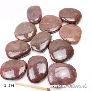 Rhodonite foncée plate 3,8 à 4,5 cm. Taille L - XL