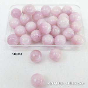 Kunzite, boule percée 8,5 mm