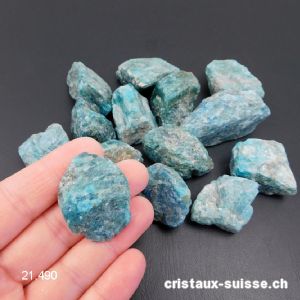 Apatite bleue brute de Madagascar 16 à 20 grammes. Taille L