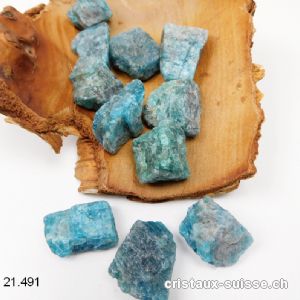 Apatite bleue brute de Madagascar 8 à 10 grammes