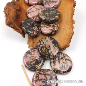 Rhodonite plate 4 - 4,5 x épais. 1 cm. Taille XL