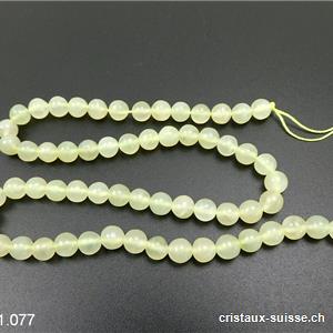 Rang Jade Serpentine vert clair 6 - 6,5 mm / 38 cm, env. 62 boules