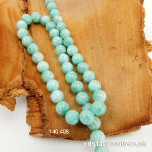 Rang Amazonite du Brésil 8 - 8,5 mm / 38,5 cm, env. 46 boules. Qual. A