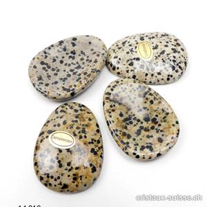 Jaspe Dalmatien - Aplite ou Porphyrite, pierre anti-stress incurvée 5 x 3,5 cm