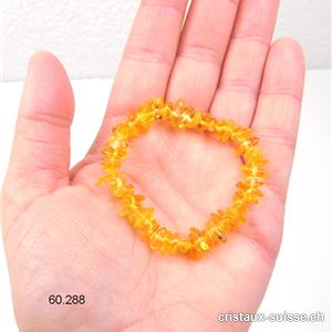 Bracelet pour Enfant en Ambre clair, élastique 13 cm