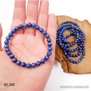 Bracelet Lapis-lazuli 6 - 7 mm / 17,5 - 18 cm