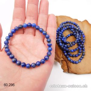 Bracelet Lapis-lazuli 6 - 7 mm / 17,5 - 18 cm