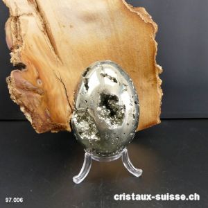 Oeuf Pyrite du Pérou 7 cm. Pièce unique 377 grammes