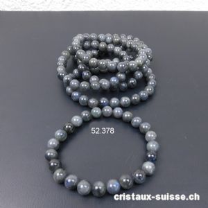 Bracelet Labradorite foncée 10 mm / 19 cm