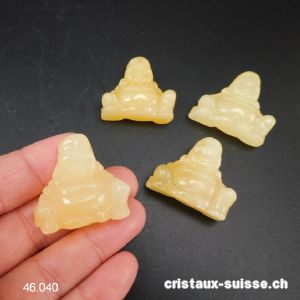 Bouddha Calcite jaune 3 cm, Petit