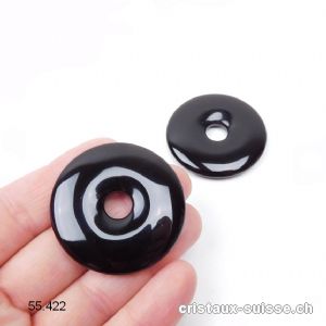 Obsidienne noire Donut 4 cm. Qualité A