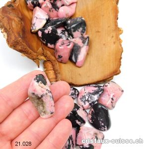 Rhodonite 2,5 - 3,5 cm/10 - 15 grammes. Taille M