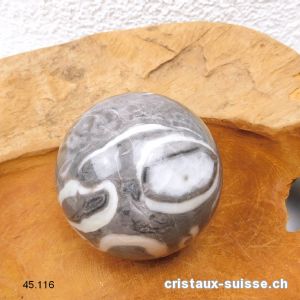 Boule Calcite - Septarie grise 6,5 cm. Pièce unique 400 grammes