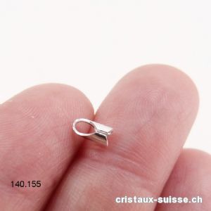 1 x Embout à écraser pour bande 1,2 à 1,5 mm, en argent 925 