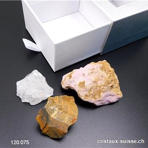 Coffret - découverte 3 cristaux bruts