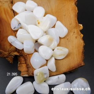 Opale des Andes blanche avec inclusions naturelles 1,2 - 1,5 cm. Taille XS