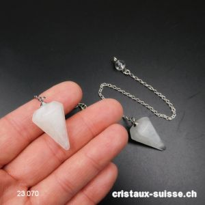 Pendule Cristal de Roche facetté, petit 2,5 cm. OFFRE SPECIALE