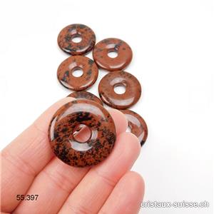 Obsidienne acajou, donut 3 cm