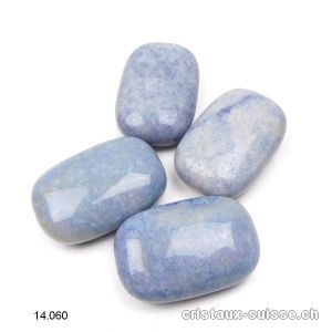 Quartz bleu, pierre anti-stress rectangulaire 4,5 x 3 cm