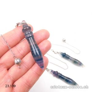 Pendule Fluorite arc-en-ciel 6 cm, Pendule de Thot 