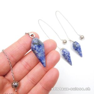 Pendule Sodalite facetté 3 - 3,5 cm. OFFRE SPECIALE