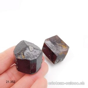 Tourmaline brune - Dravite, biterminée brute 3 x épais. 2,5 cm / 31 à 35 grammes