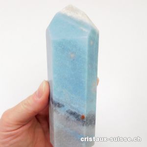 Quartz bleu avec Troïlite, Obélisque 12,5 cm. Pièce unique 279 grammes