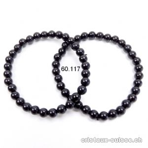 Bracelet Tourmaline noire 6-6,5 mm / 18 cm. Taille M