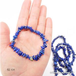 Bracelet Lapis-lazuli, élastique 17,5 - 18 cm