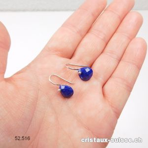 Boucles d'oreilles Lapis-Lazuli facetté en argent 925