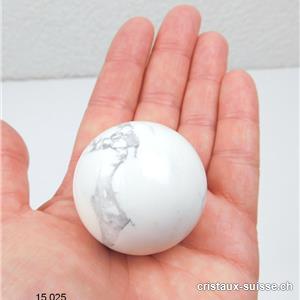 1 Boule de massage Magnésite - Howlite blanche 4 cm