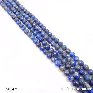 Rang Lapis-lazuli 6,5 mm / 39 cm, env. 62 boules. Offre Spéciale